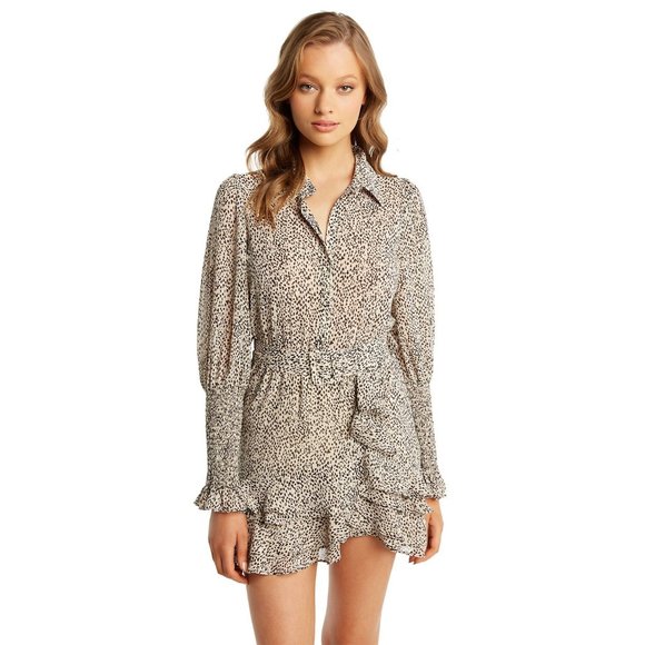 Bardot Dresses & Skirts - Bardot Women's Sz. M/8 Bessie Mini Belted Dress In Geo Spot